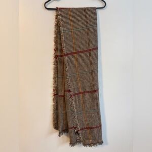 Olive & Pique Plaid Tartan Pattern Plaid Fringe Large Blanket Scarf